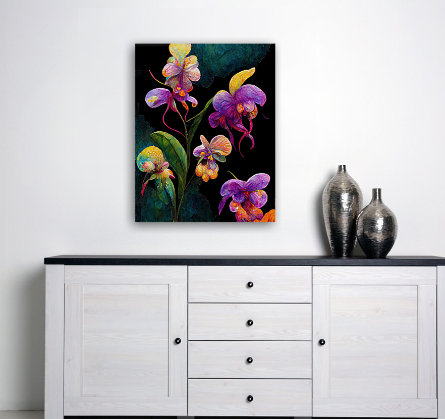 Colorful Orchids Reproduction