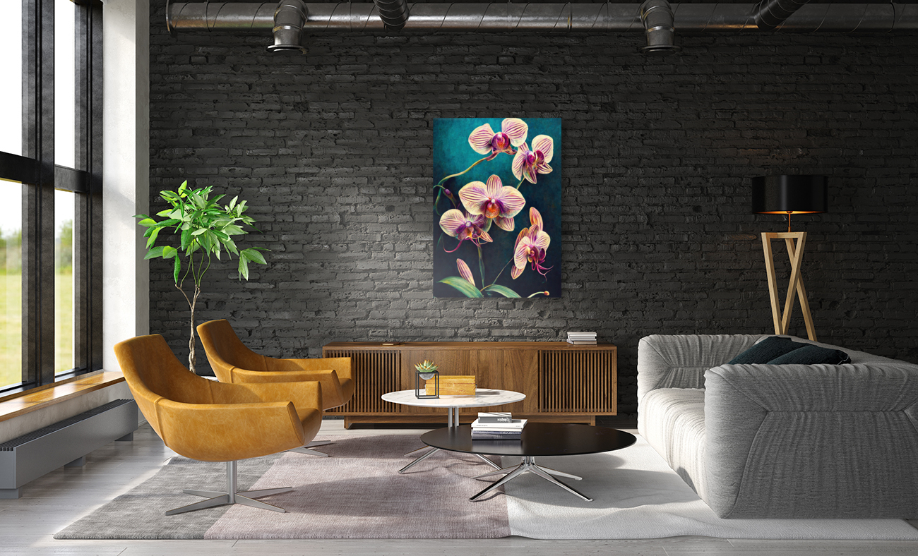 Colorful Orchids Reproduction