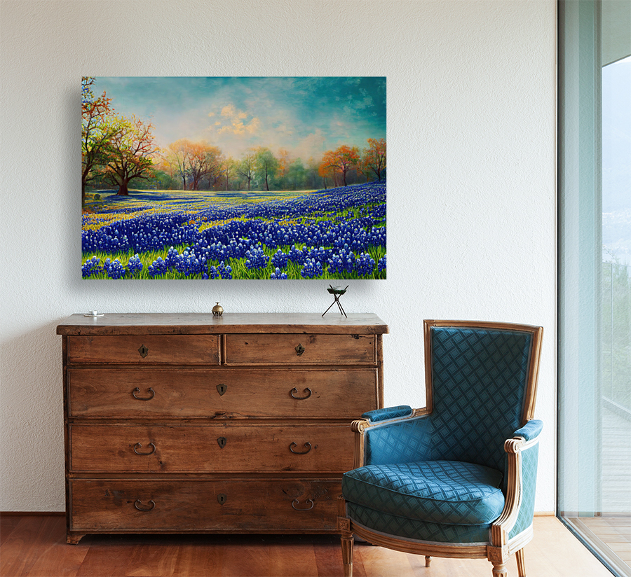 Texas Bluebonnets Reproduction
