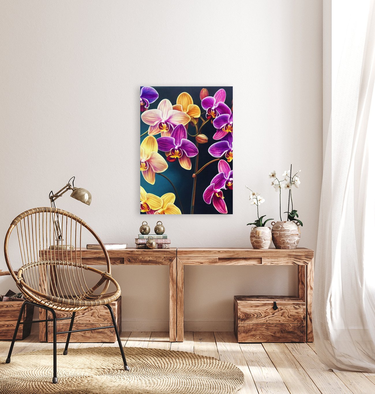 Colorful Orchids Reproduction