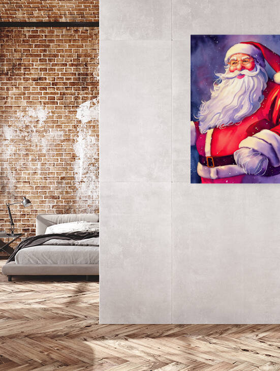 Jolly Santa Claus Watercolor by AIWTF