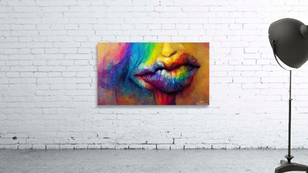Lush Rainbow Lips Wall Preview