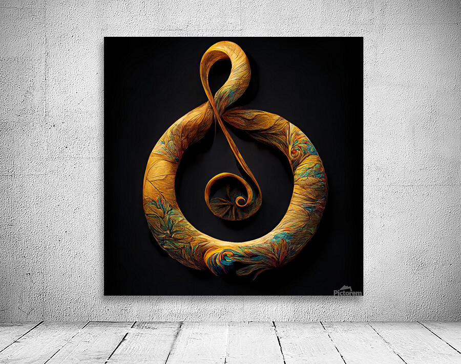 Abstract Treble Clef Wall Preview