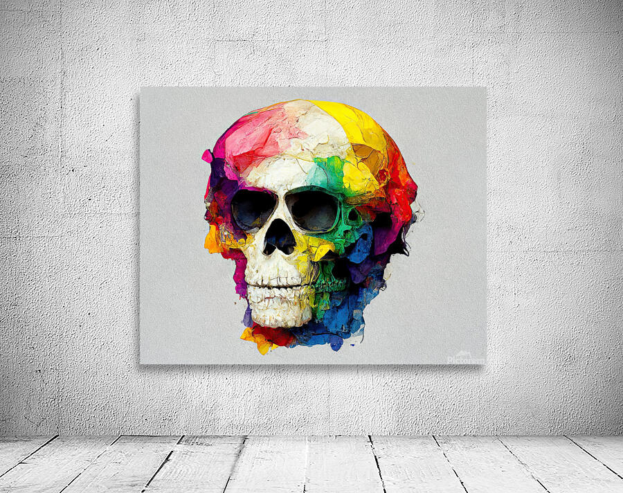 Human Skull Color Study Wall Preview