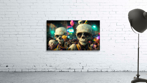 Skeletons on Bourbon St. Wall Preview
