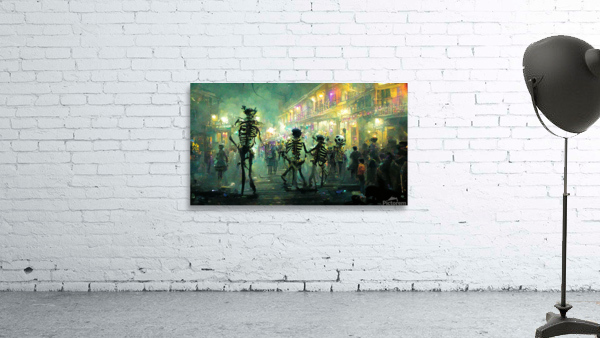 Skeletons on Bourbon St. Wall Preview