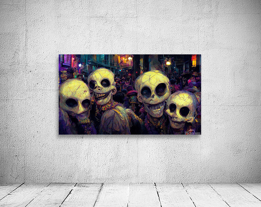 Skeletons on Bourbon St. Wall Preview