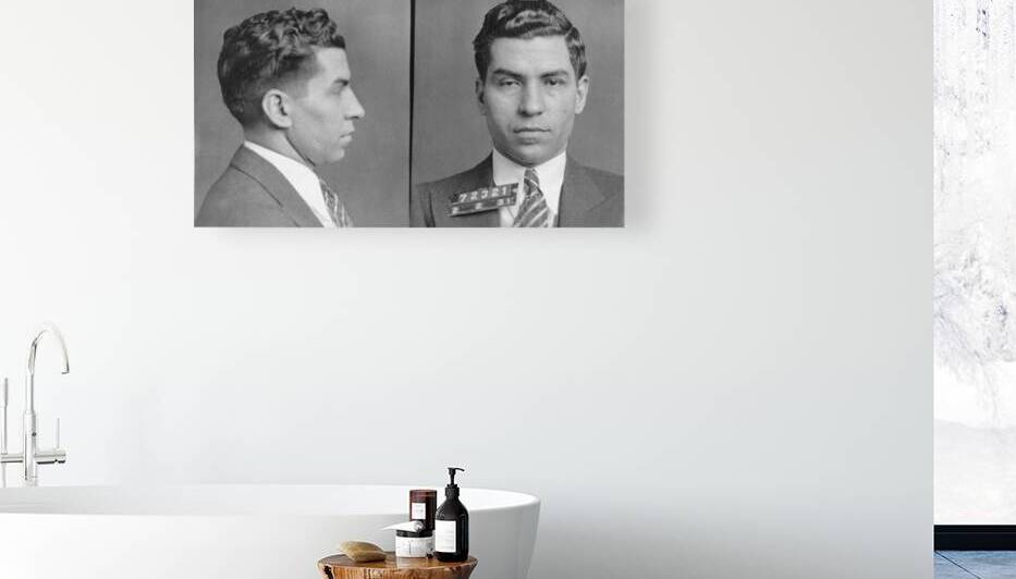 Lucky Luciano mug shot by Canvas Hollywood