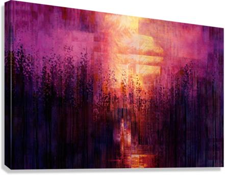 Candle Sunset - Abstract Art Canvas Print