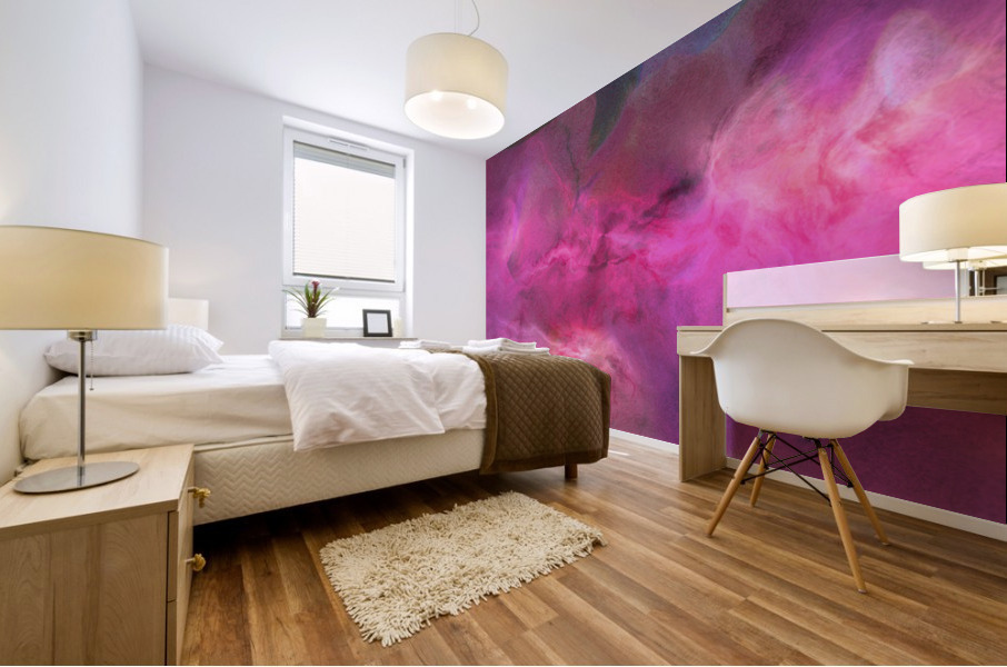 Imagination In Ruby Fire - Abstract Art Mural print
