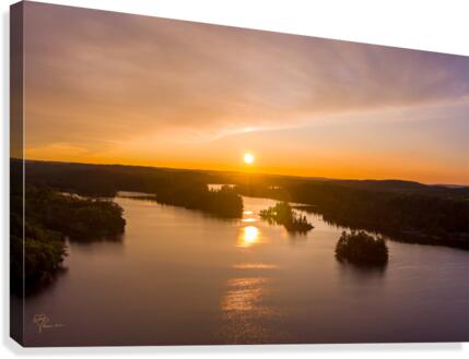 July Sunset Over Deer Lake Canvas Print
