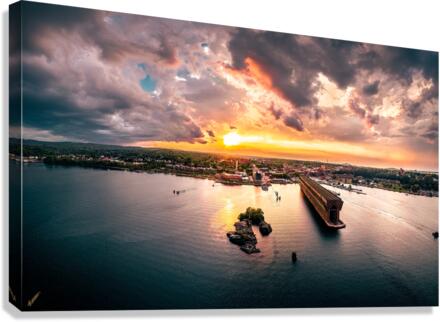 Graphic Novel Ore Dock Canvas Print