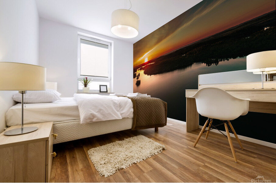 Deer Lake Sunset Ishpeming Mural print