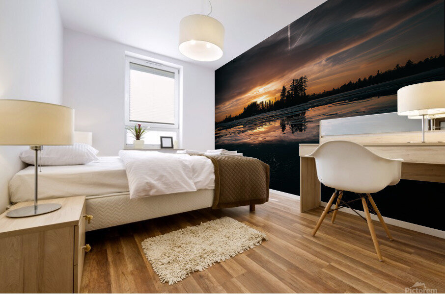 Metalic Reservior Reflections Mural print