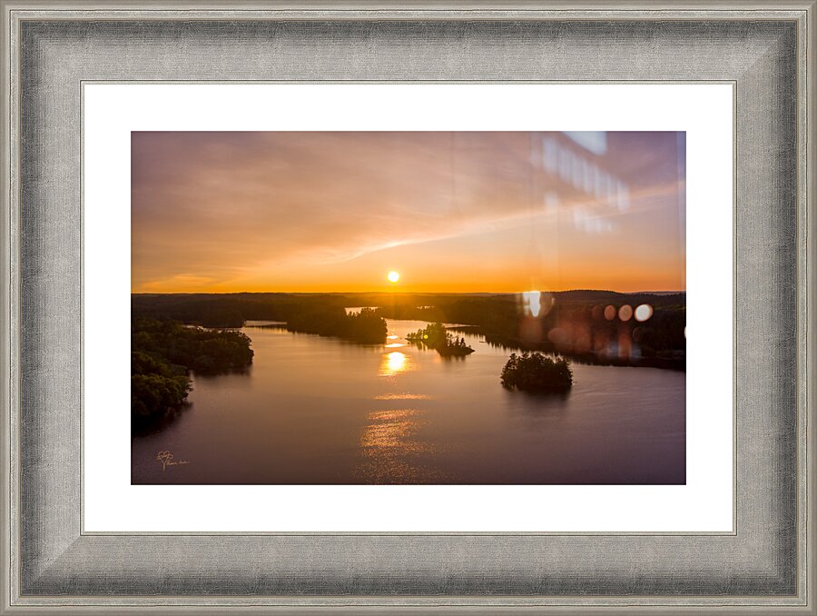 July Sunset Over Deer Lake Picture Frame print