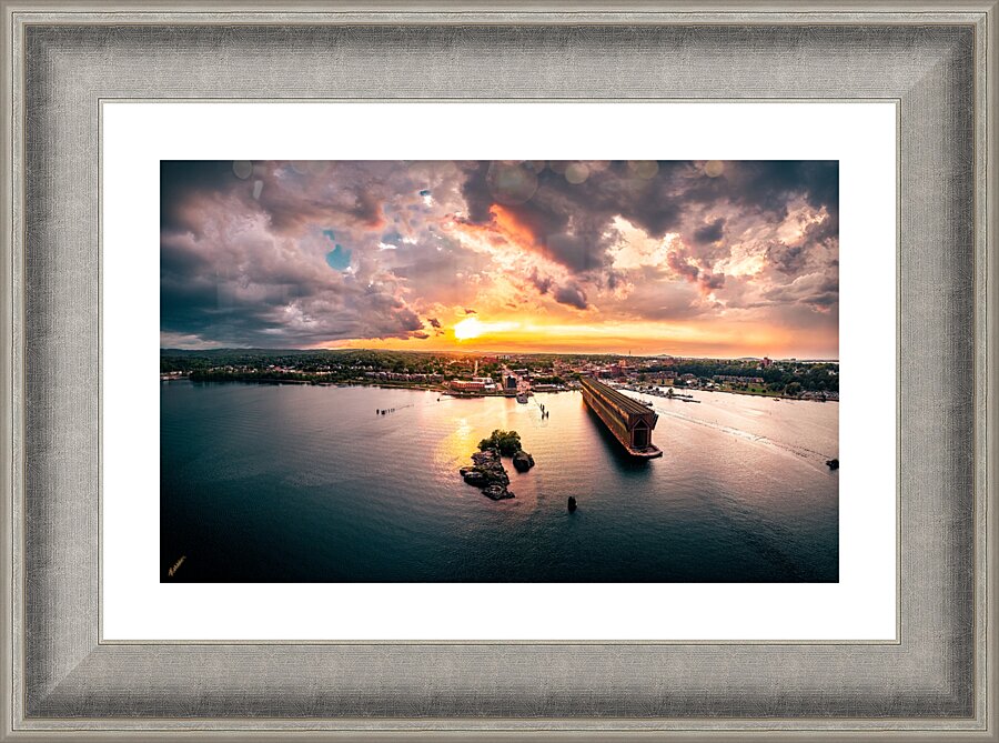 Graphic Novel Ore Dock Picture Frame print