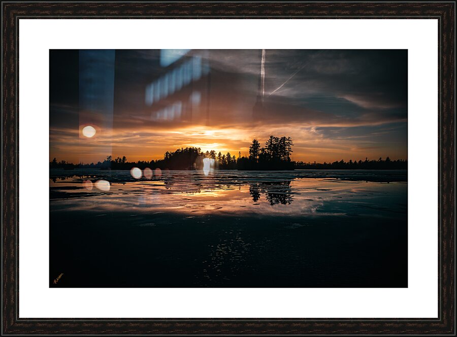 Metalic Reservior Reflections Picture Frame Printing