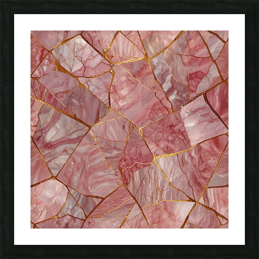 Rose quartz seamless pattern Picture Frame print
