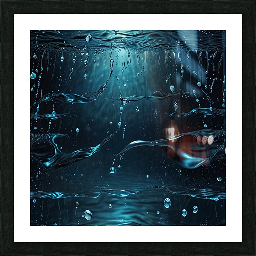 water Seamless Pattern Picture Frame print