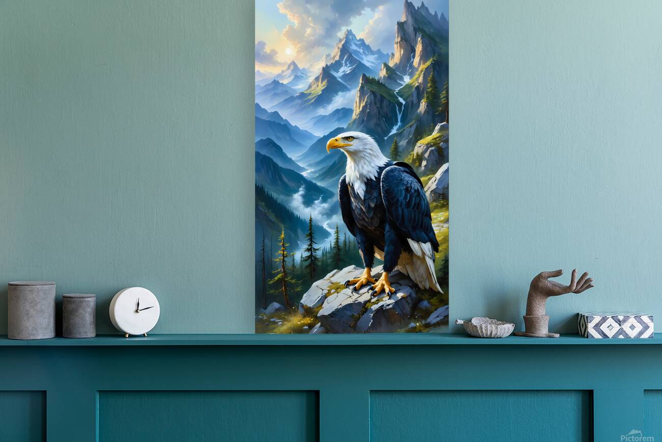 Majestic eagle soaring Reproduction