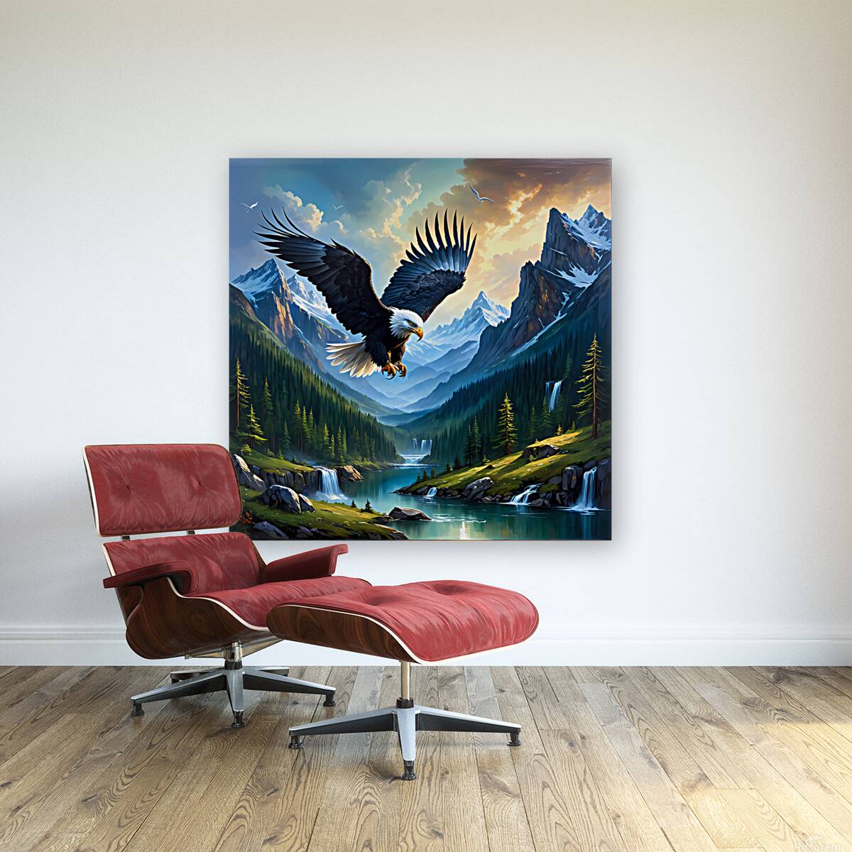 Majestic eagle soaring Reproduction