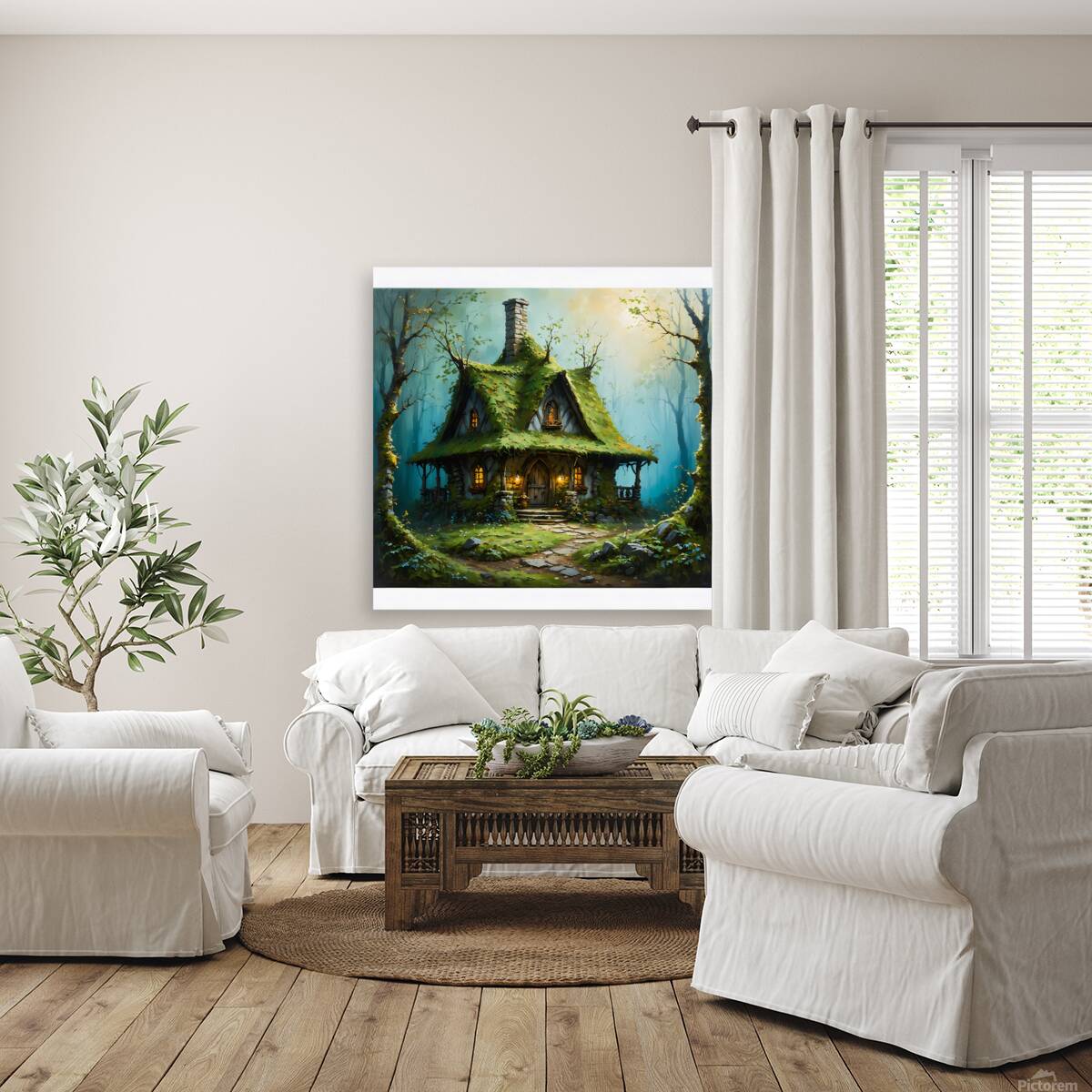 Rustic wooden cabin Reproduction