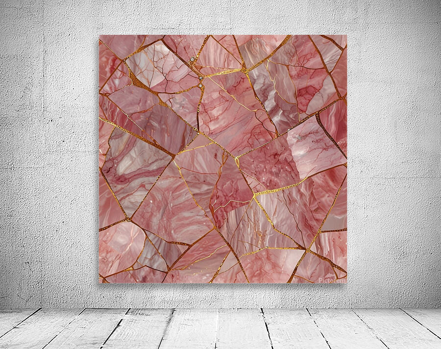 Rose quartz seamless pattern Wall Preview