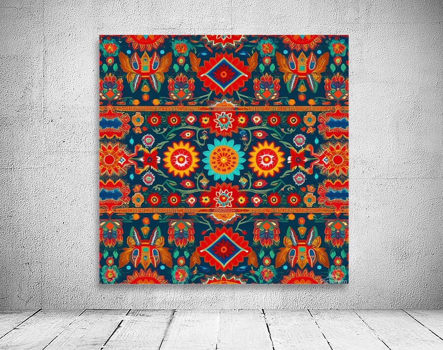 Seamless pattern in folk art Wall Preview