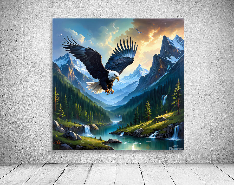 Majestic eagle soaring Wall Preview