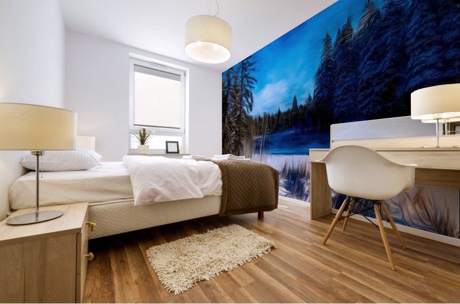 Northern forest Mural print
