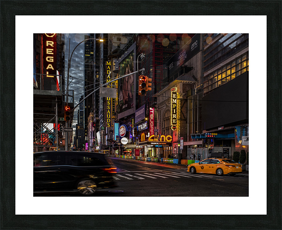 8th ave:Times Square Picture Frame print