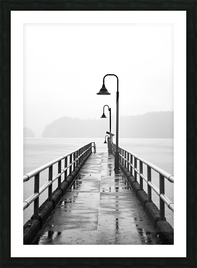 Gloomy boardwalk Picture Frame print