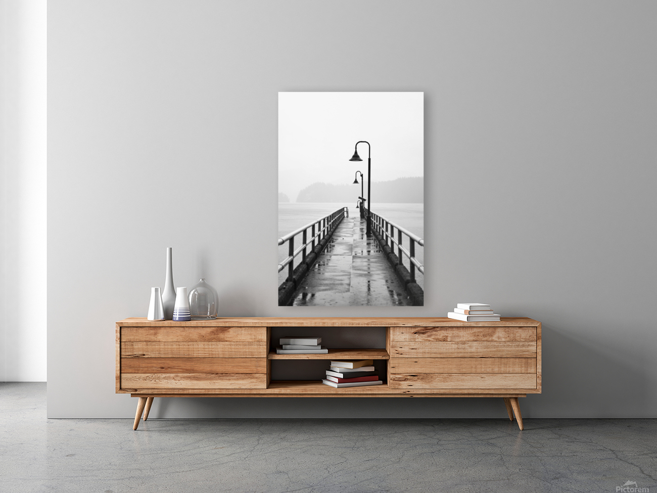 Gloomy boardwalk Reproduction