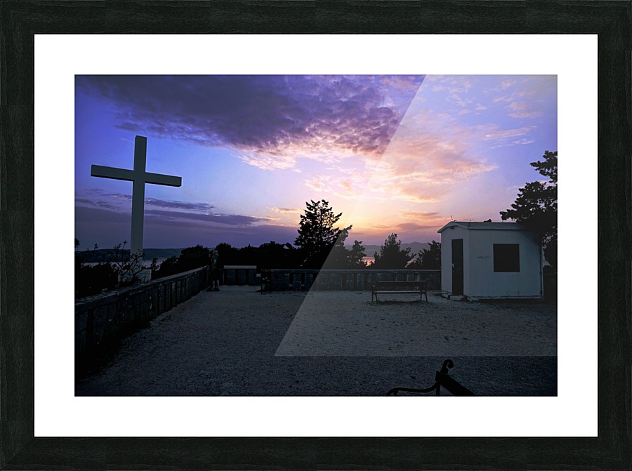 Split Cross Picture Frame print