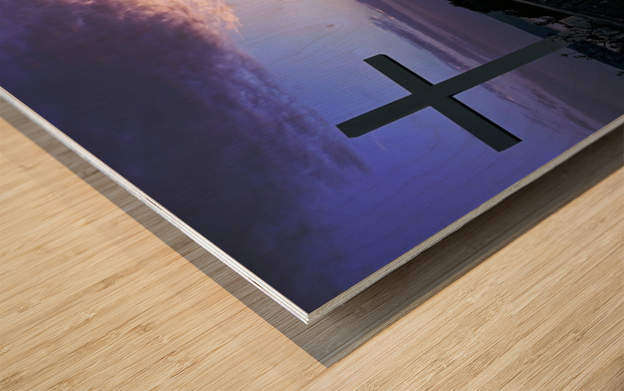 Split Cross Wood print