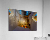 Ceiling Geometry in Blue Acrylic Print