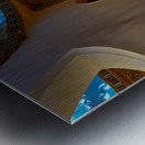 Ceiling Geometry in Blue Metal print