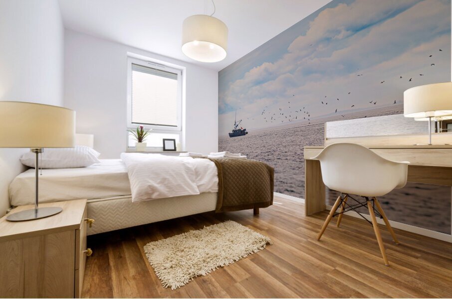 Fisherman Flock Mural print