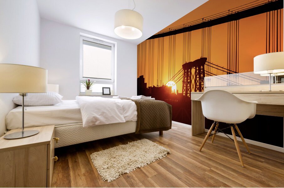 Manhatten Sun Rising Mural print
