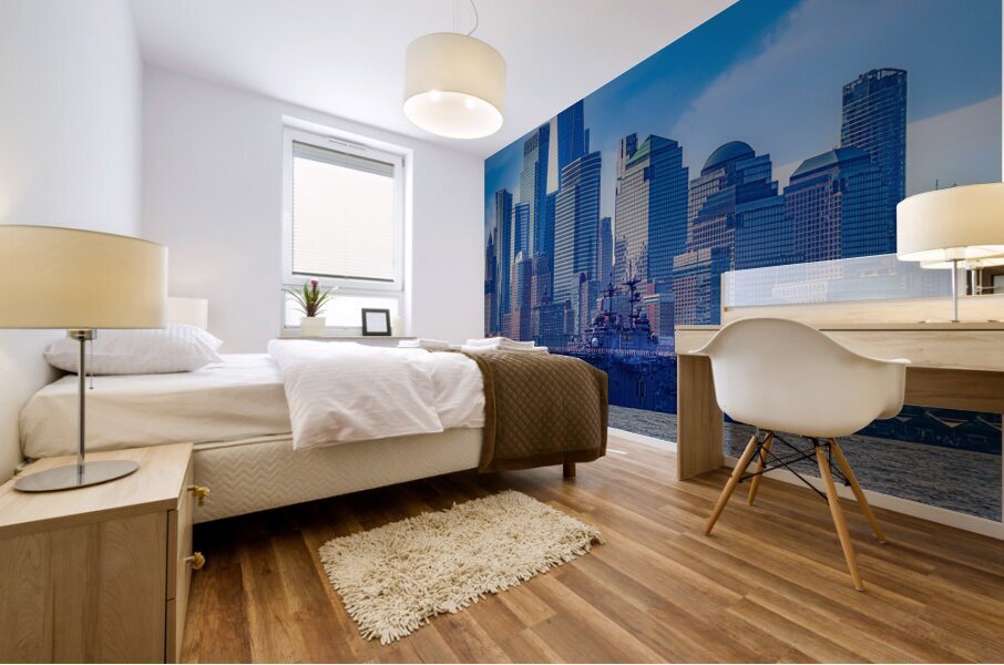 USS Wasp on the Hudson Mural print