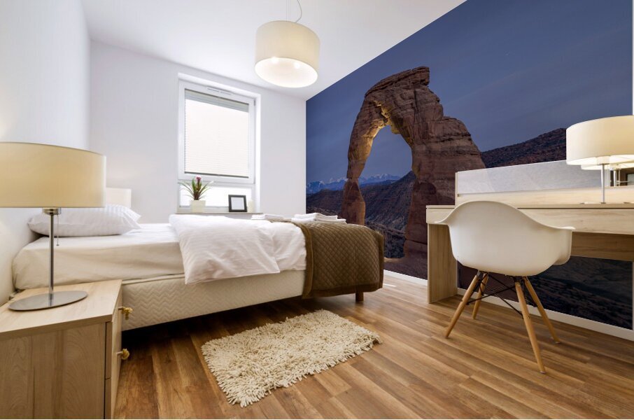 After Dusk at Delicate Arch Mural print