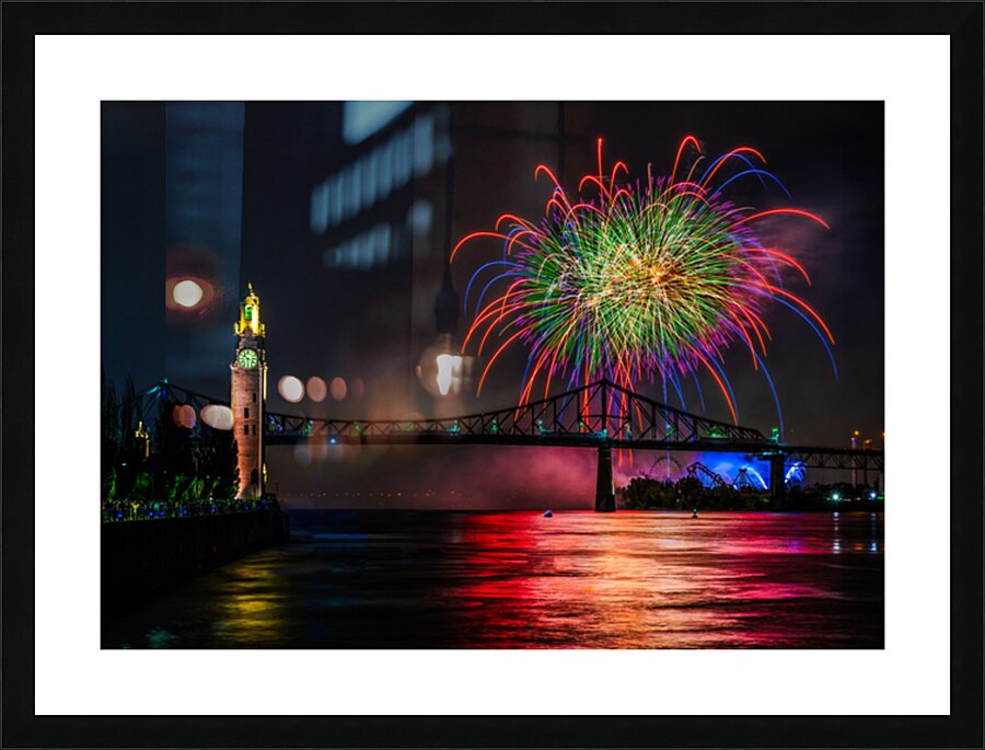 Fireworks Over Montréal  Picture Frame print