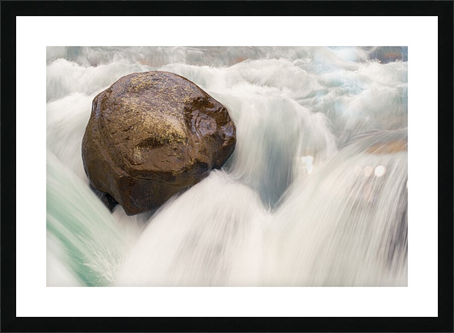 Sunwapta Falls Boulder Picture Frame print