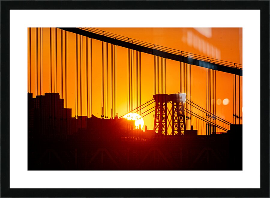 Manhatten Sun Rising Picture Frame print
