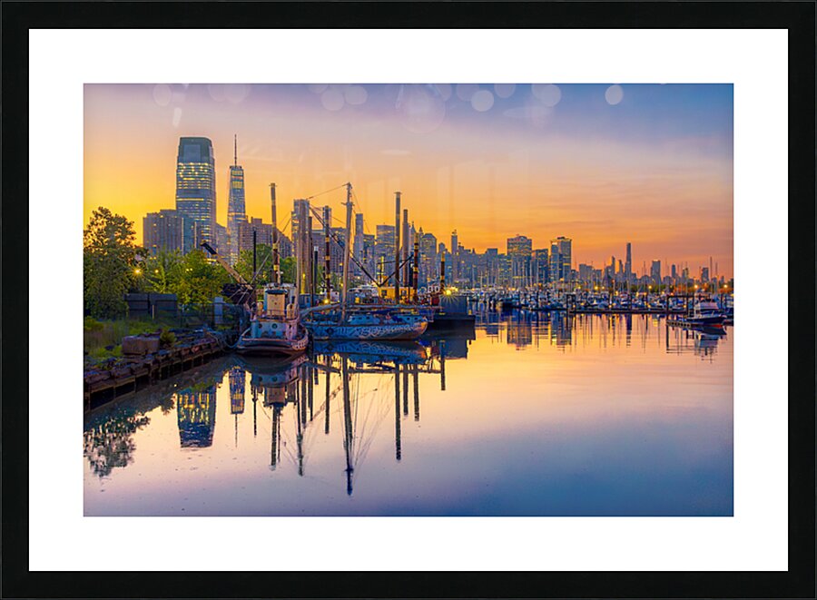 Jersey City Sunrise Picture Frame print