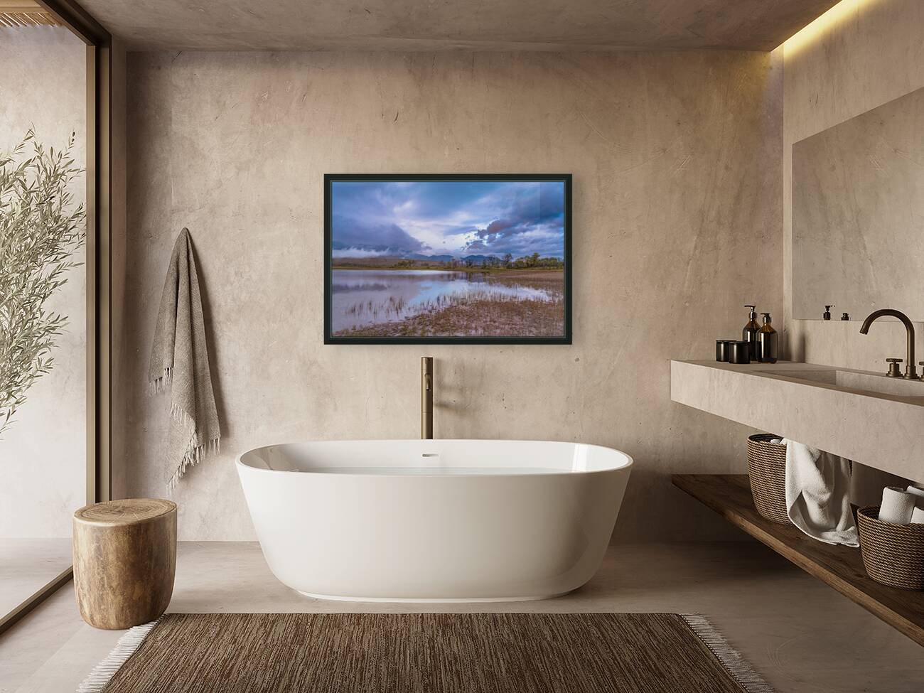 Waterton Lakes Storm Clouds Reproduction