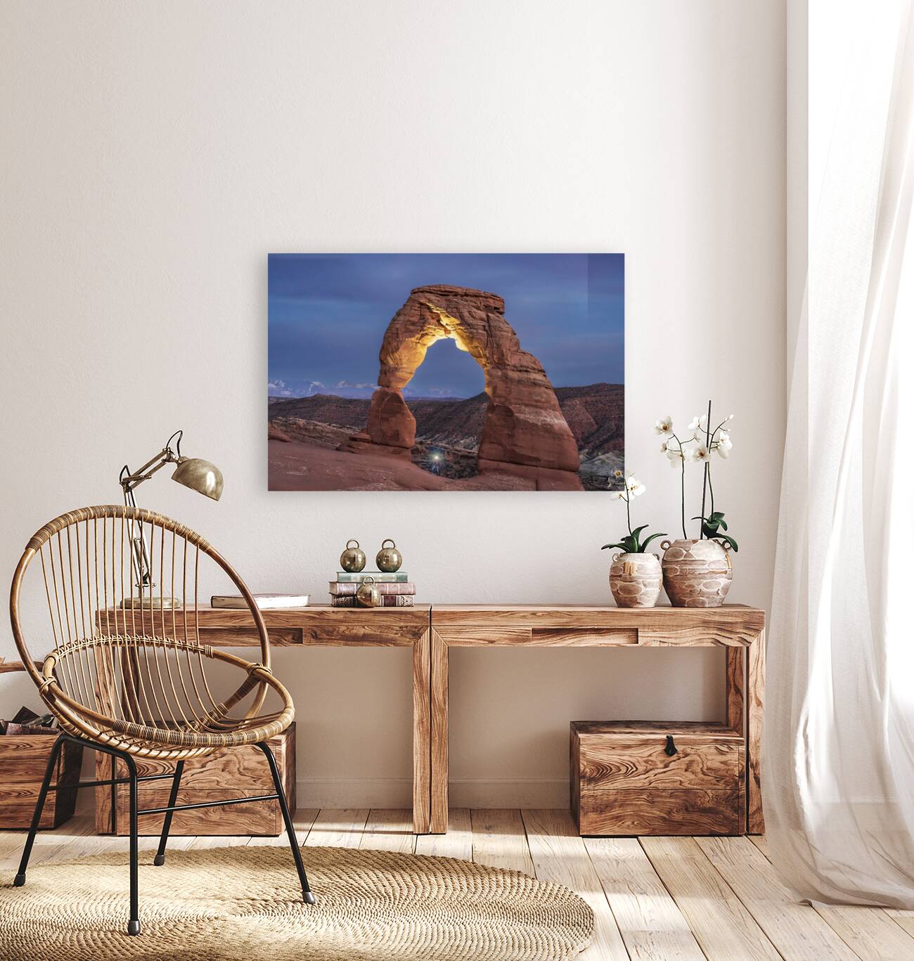 Light Shining on Delicate Arch Reproduction