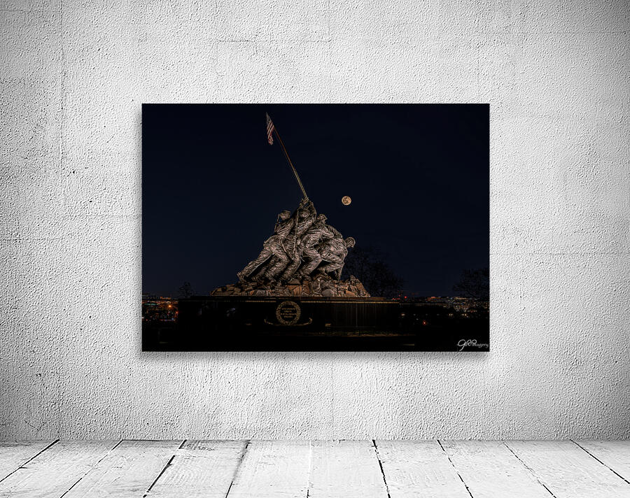 Iwo Jima Memorial Moonrise Wall Preview
