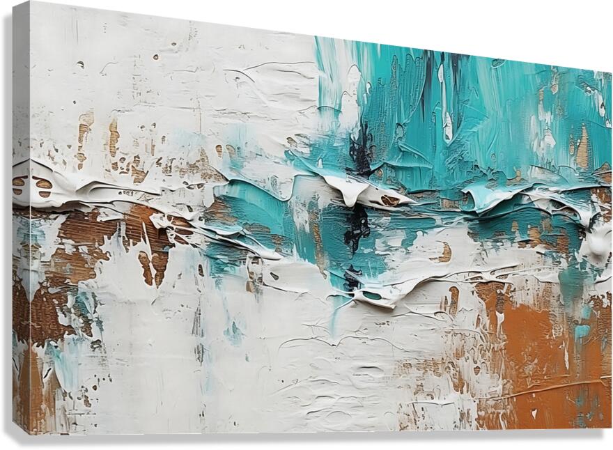 Abstract Golden Oil Painting Art Pattern Canvas Print