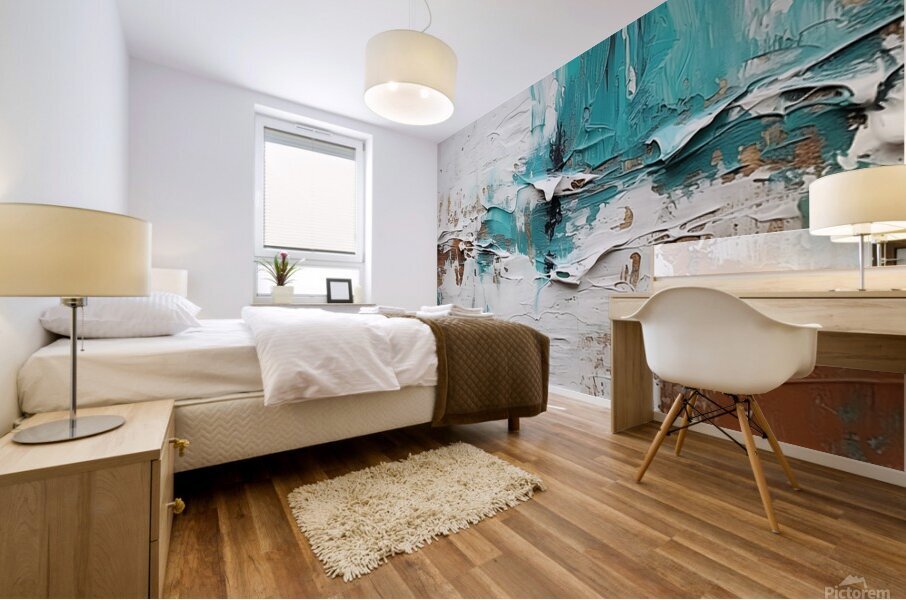 Abstract Golden Oil Painting Art Pattern Mural print